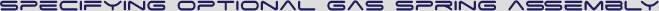 Specifying Optional gas spring assembly